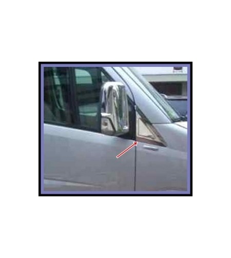 VW Crafter 2006+ WINDOW RIM COVER ( QUARTER ) (set) rvs - 3500050016 - RVS / Chrome accessoires - Verstralershop