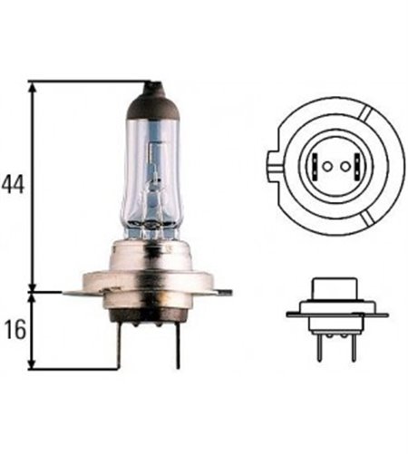 Halogenlampa - L&S - H7 - Vit - 12V - 100W