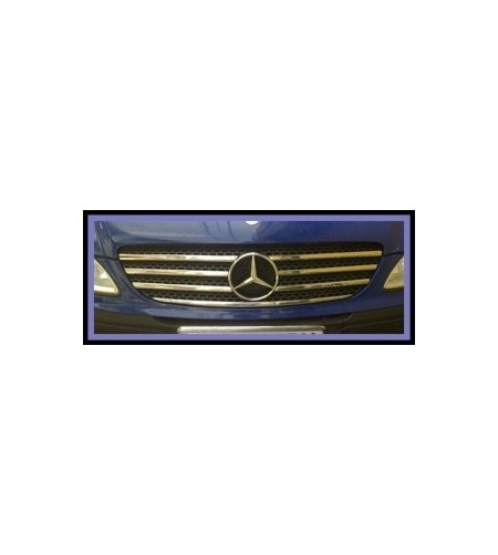 Mercedes Vito 2003-2010 FRONT GRILL - STEEL - stainless - 2104020010 - Lights and Styling