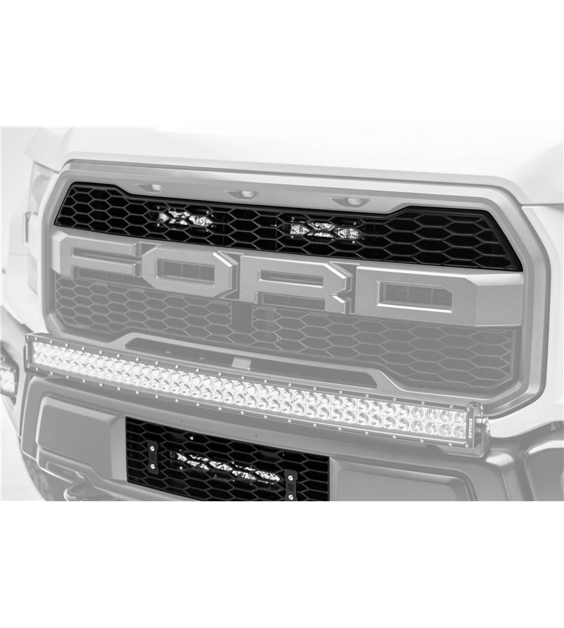 Ford Raptor 2017+ Grille LED Kit, Incl. (2) 6 Inch LED - Z415651-KIT - Lights and Styling Ford Raptor 2017+ Grille LED Kit, Incl. (2) 6 Inch LED - Z415651-KIT - Lights and Styling
