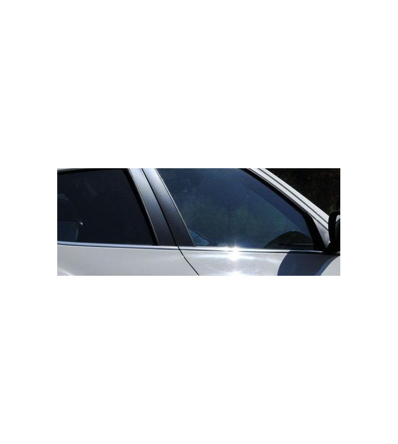 Nissan Juke 2010+ WINDOWS FRAME TRIM STEEL (set - 4) rvs - 2405120149 - RVS / Chrome accessoires - Verstralershop