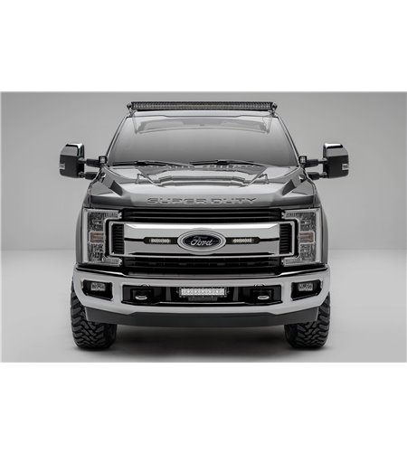 Ford Super Duty 2017- Grille LED Kit Black - incl 2x 6" led (XLT) - Z415571-KIT - Lights and Styling
