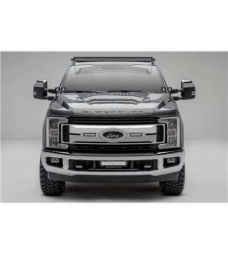 Ford Super Duty 2017- Grille LED Kit Brushed - incl 2x 6" led (XLT) - Z415573-KIT - Lights and Styling