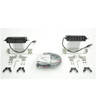 Ford Super Duty 2017- Grille LED Kit Brushed - incl 2x 6" led (XLT) - Z415573-KIT - Lights and Styling