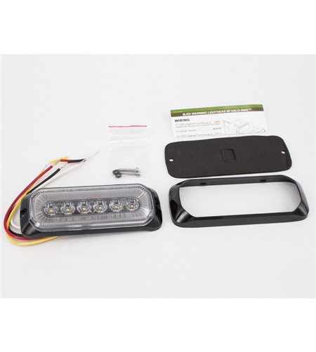 Blitzleuchte - Ledson - Halo - 5.1" - 13cm - Klar - Positionslicht Amber - 14 Blitzmuster - Amber - R65 - 12V-24V