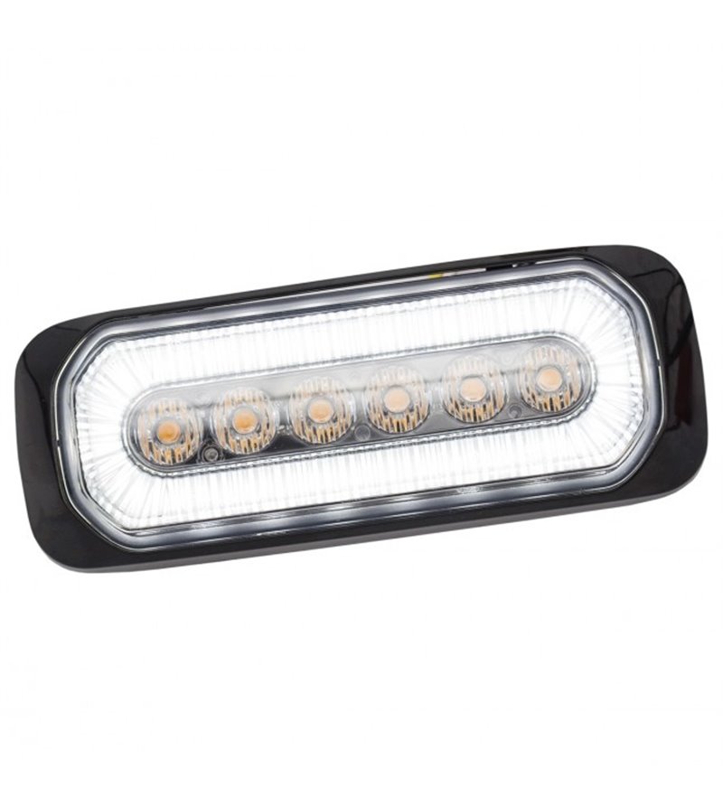 Flitser - Ledson - Halo - 5.1" - 13cm - Helder - Positielicht Wit - 14 flitspatronen - Amber - R65 - 12V-24V Flitser - Ledson - Halo - 5.1" - 13cm - Helder - Positielicht Wit - 14 flitspatronen - Amber - R65 - 12V-24V