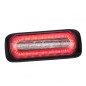 Warning light - Ledson - Halo - 5.1" - 13cm - Clear - Position light White/Red - 14 flash patterns - Amber - R65 - 12V-24V