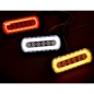 Warning light - Ledson - Halo - 5.1" - 13cm - Clear - Position light White/Red - 14 flash patterns - Amber - R65 - 12V-24V
