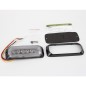 Warning light - Ledson - Halo - 5.1" - 13cm - Clear - Position light White/Red - 14 flash patterns - Amber - R65 - 12V-24V