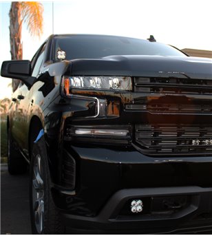 Chevrolet Silverado 1500 19- - Baja Designs White Sport Fog Pocket Kit - 447517 - Lights and Styling