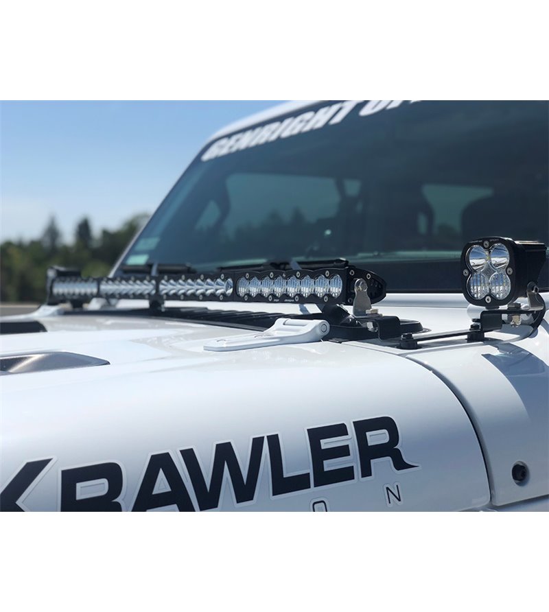 Jeep Wrangler JL/JT 2018+ Baja Designs Cowl Mount - Squadron Sport & 40" S8 - 447506 - Lights and Styling