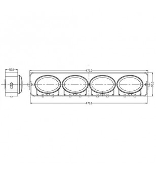 Flextra LED Lightbar 4x20W AANBIEDING - 1023-2074s - Verlichting - Verstralershop