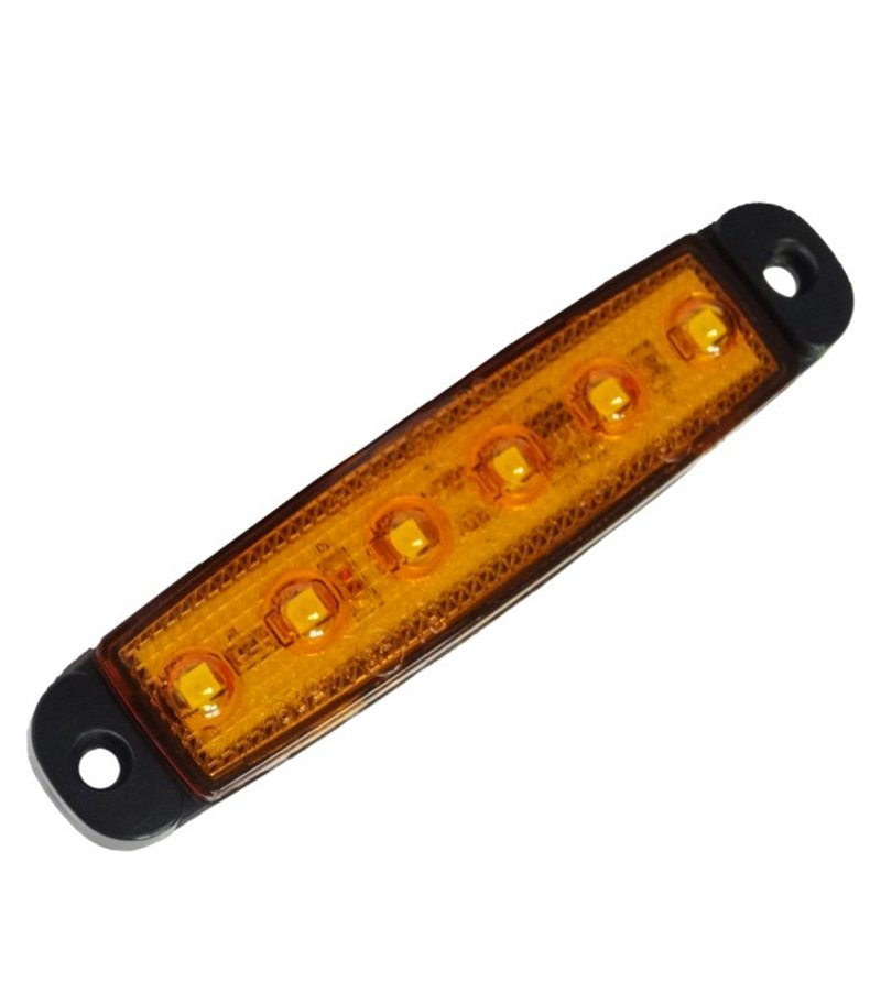 Markeerlicht LED 96mm Amber (superdun) opbouw, 6 leds - 360063 Markeerlicht LED 96mm Amber (superdun) opbouw, 6 leds - 360063