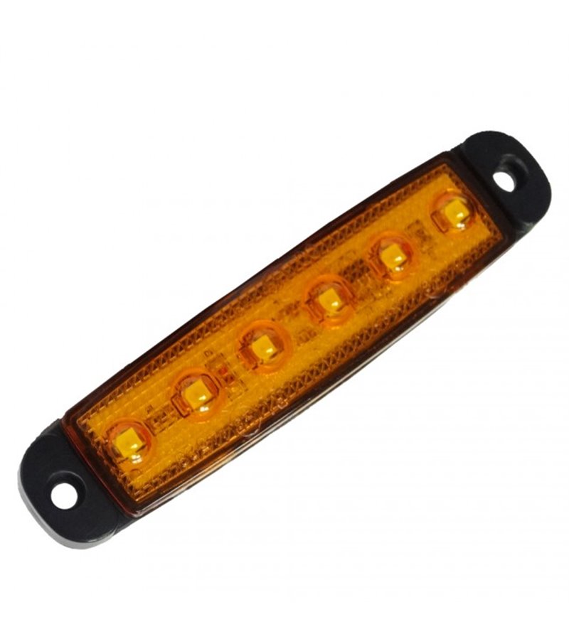 Markeerlicht LED 96mm Amber (superdun) opbouw, 6 leds - 360063 - Belysning - Verstralershop