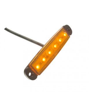 Markeerlicht LED 96mm Amber (superdun) opbouw, 6 leds - 360063 - Verlichting - Verstralershop