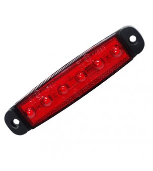 Markeerlicht LED 96mm Rood (superdun) opbouw, 6 leds - 360062 - Verlichting - Verstralershop