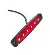 Markeerlicht LED 96mm Rood (superdun) opbouw, 6 leds - 360062