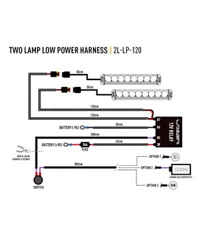 Lazer Kabelsats Dubbel utan strömbrytare - 8232-12V-SP