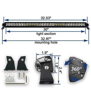 LED bar - Angry Moose - Single NS 5 - 30 - 32'' - Driving Spot Combo