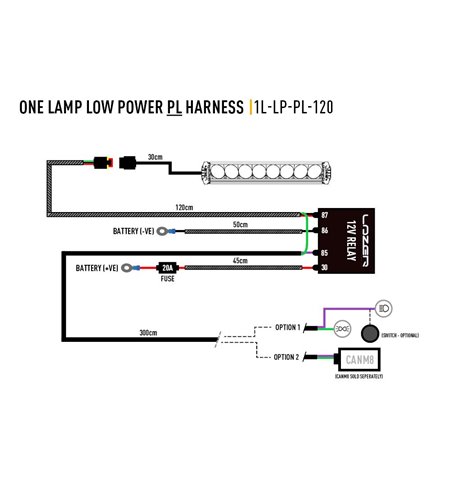 Kabelset - Lazer - 1 lamp - Incl. schakelaar - 3 pins - Superseal - 12V