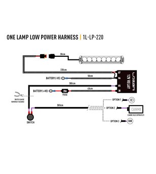 Lazer Wiring kit 1 lamp (12V) - 1L-LP-120