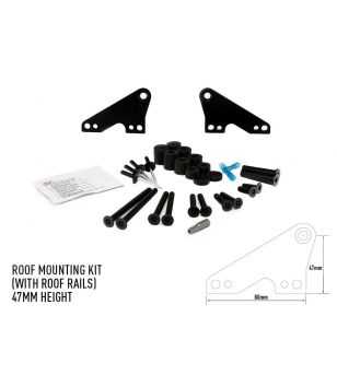 Lazer Roof Mounting Kit 47mm (Auto's met roofrails) - 3001-C-47-K