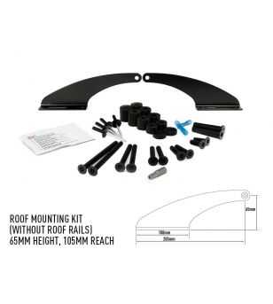 Lazer Roof Mounting Kit 65mm (Auto's zonder roofrails) - 3001-B-65-K