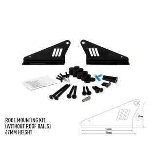 Lazer Dachmontagesatz 67 mm (Fahrzeuge ohne Dachreling) - 3001-A-67-K