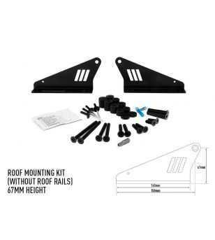 Lazer Roof Mounting Kit 67mm (Auto's zonder roofrails) - 3001-A-67-K