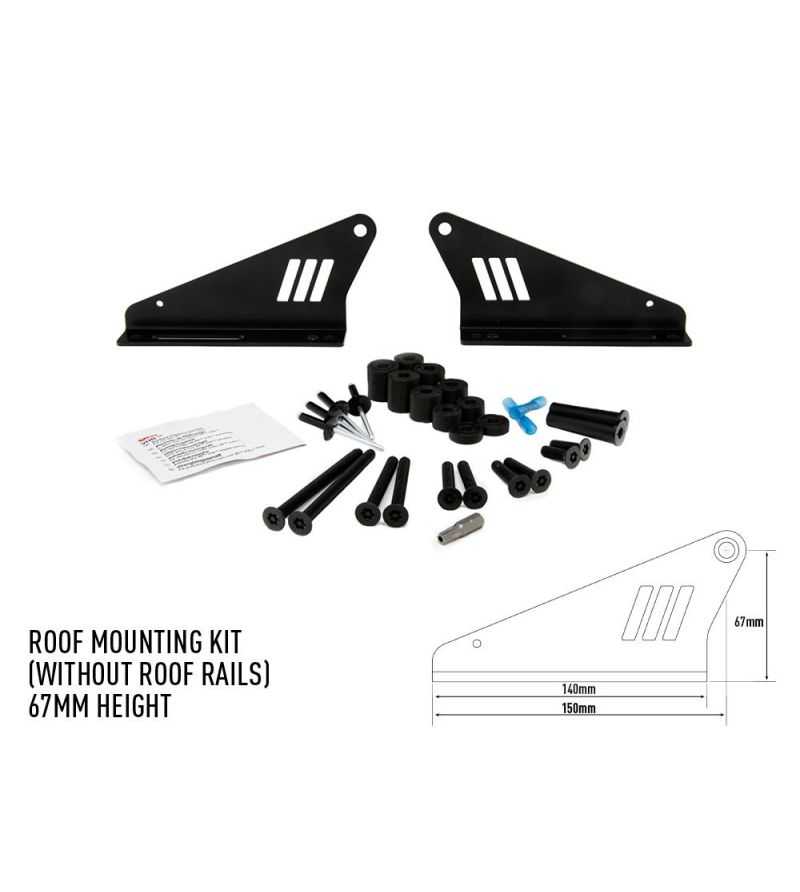 Lazer Roof Mounting Kit 67mm (Auto's zonder roofrails) - 3001-A-67-K Lazer Roof Mounting Kit 67mm (Auto's zonder roofrails) - 3001-A-67-K