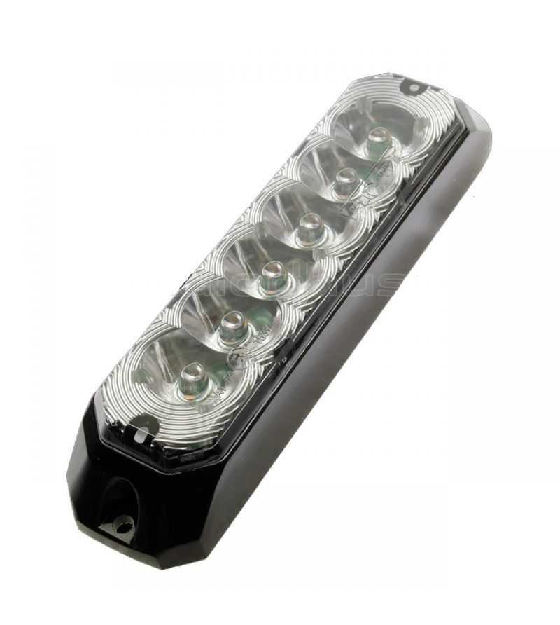 Flitslamp 6 Led Oranje 12-24V - single flash - 395701250 Flitslamp 6 Led Oranje 12-24V - single flash - 395701250