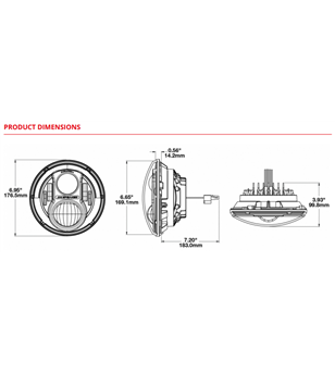 Defender JW Speaker 8700 Evolution-2 black LED headlight with DRL - set - 0556961 DEFset - Lights and Styling