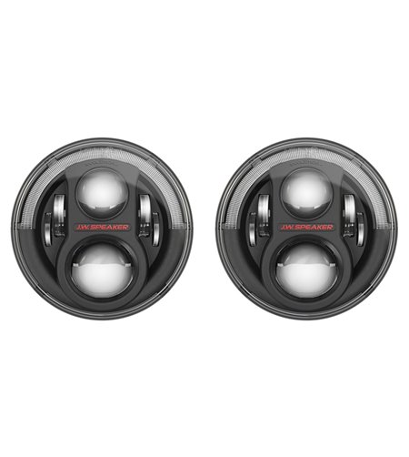 Koplamp - JW Speaker - 8700 Evolution 2 - Helder - Black - Positielicht - Set - Land Rover - Defender - 1983-2016