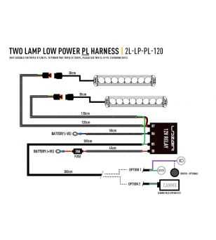 Lazer Kabelsatz 2 Lampen - Lampen mit Positionslicht (12V) - 2L-LP-PL-120