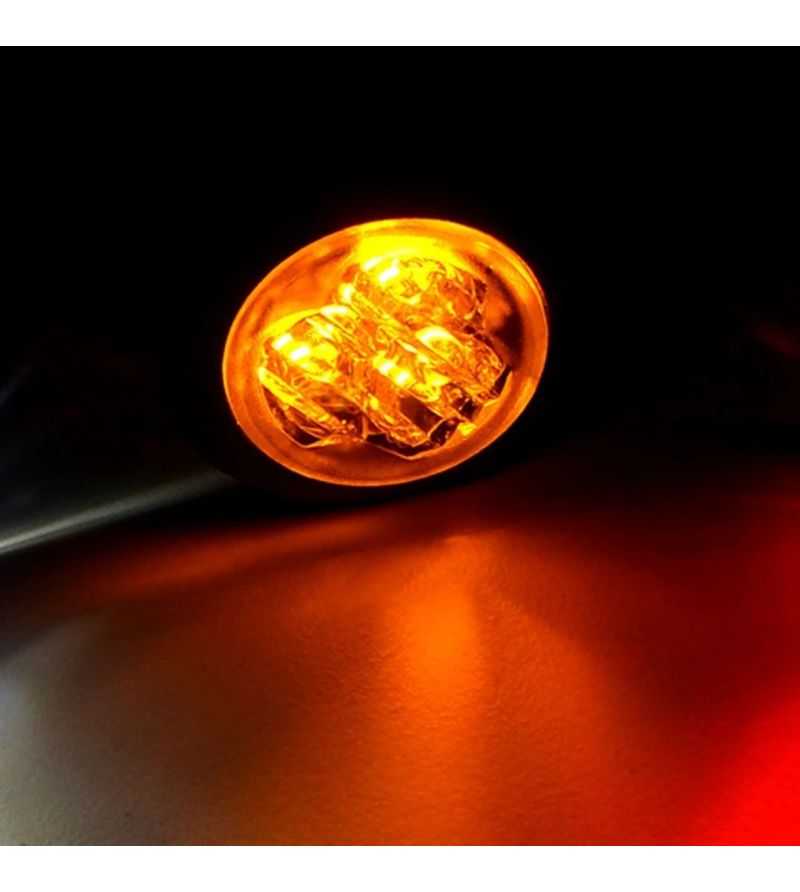 Warning light - Ledson - HideAway - Clear - 16 Flash patterns - Amber - R65 - 12V-24V Warning light - Ledson - HideAway - Clear - 16 Flash patterns - Amber - R65 - 12V-24V