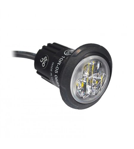 Blitzleuchte - Ledson - HideAway - Klar - 16 Blitzmuster - Rot - R65 - 12V-24V