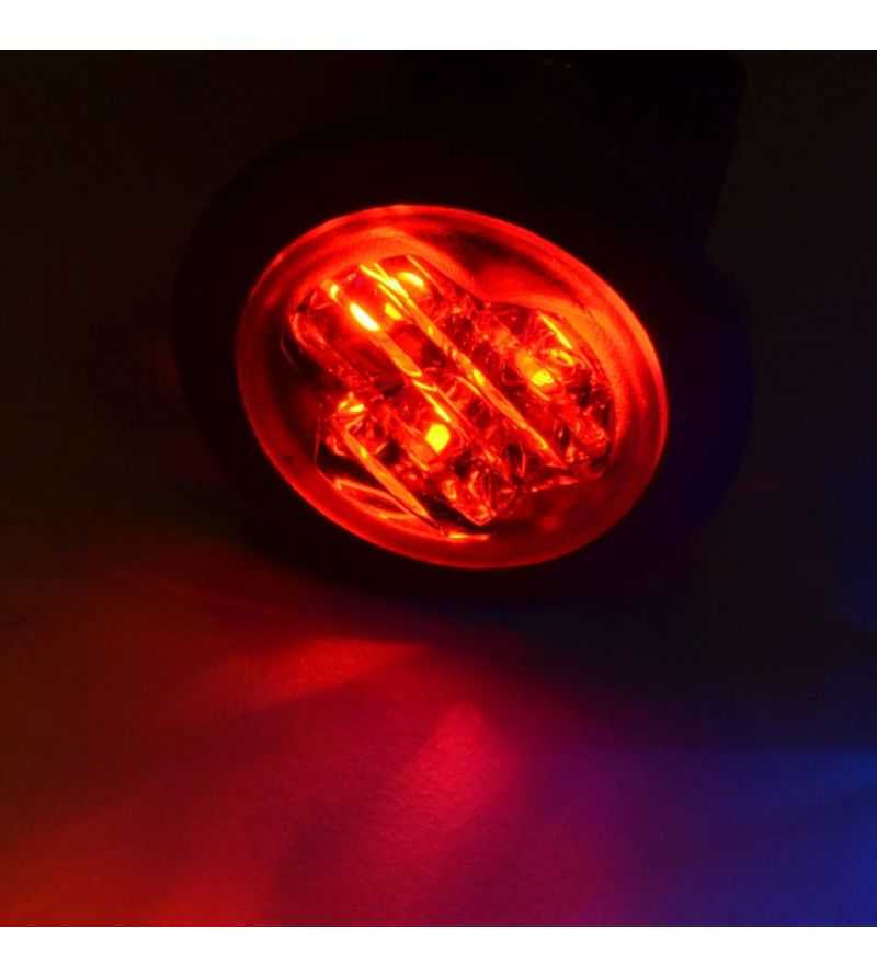 Warning light - Ledson - HideAway - Clear - 16 flash patterns - Red - R65 - 12V-24V Warning light - Ledson - HideAway - Clear - 16 flash patterns - Red - R65 - 12V-24V