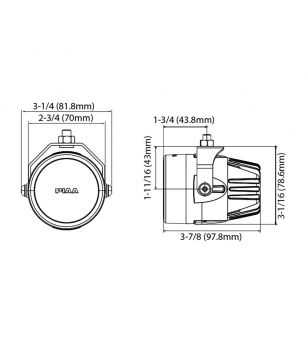 PIAA LP270 LED Driving ION geel (set) - 22-02772 - Lights and Styling