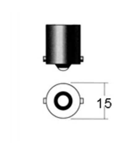 LED-lampa - Ledson - 8-Led - BA15S / R5W - Röd - 12V 