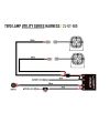 Lazer Utility Wiring set - two lamps - with switch (12V) - 2L-UT-500