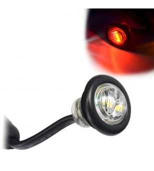 Marker light LED Round Red - Clear glass - 360012