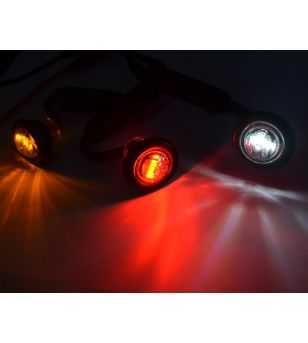 Marker light LED Round Red - Clear glass - 360012