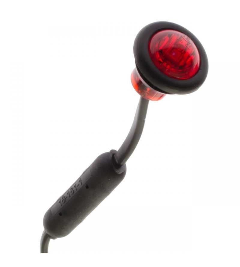 Markeerlicht LED Rond Rood - Rood glas - 360022