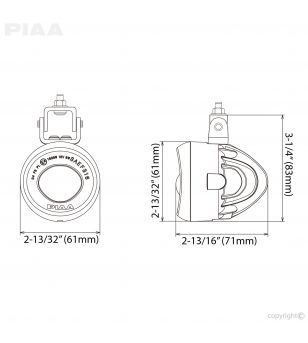 PIAA 1100P LED Driving (set) - 26-01202 - Lights and Styling