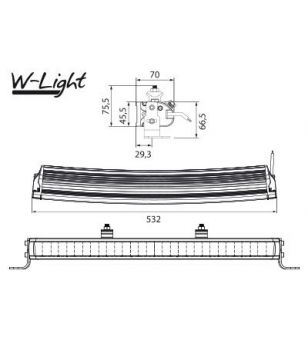 W-Light Wave 500 LED-lightbar Gebogen