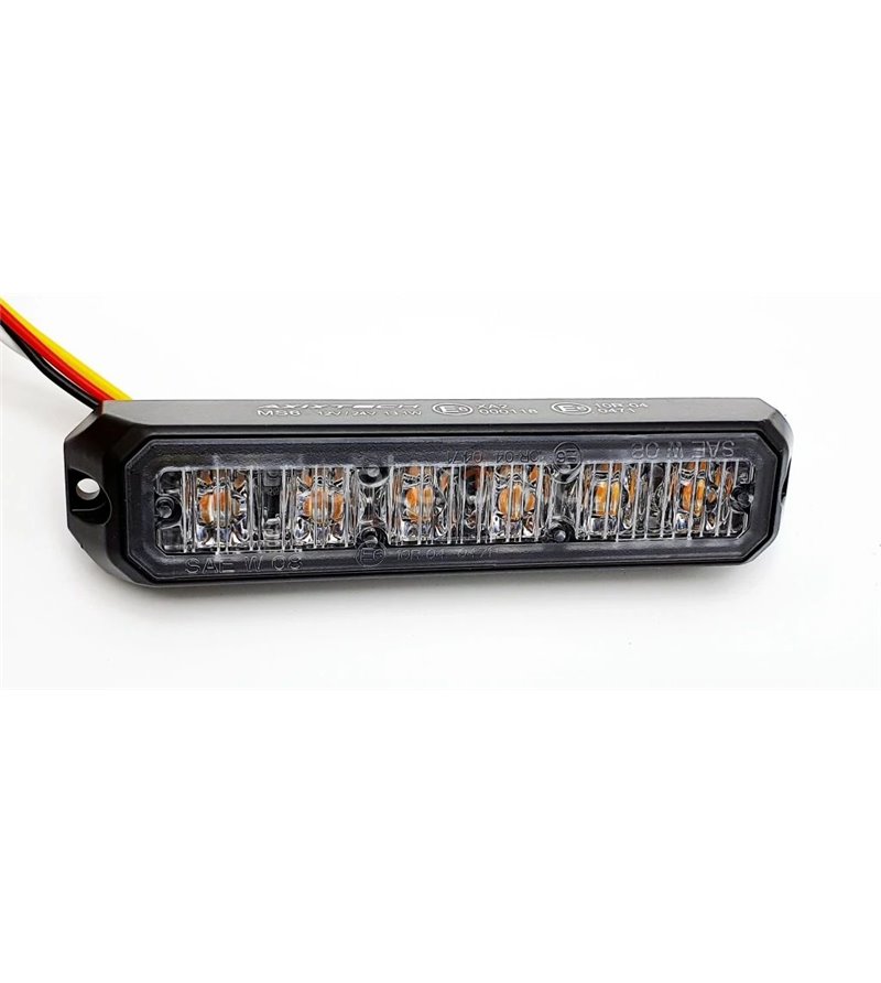 Blixtljus - Axixtech - M30 - 5" - 12.8cm - Klar - 5 blixtmönster - Vit - R65 - 12V-24V Blixtljus - Axixtech - M30 - 5" - 12.8cm - Klar - 5 blixtmönster - Vit - R65 - 12V-24V