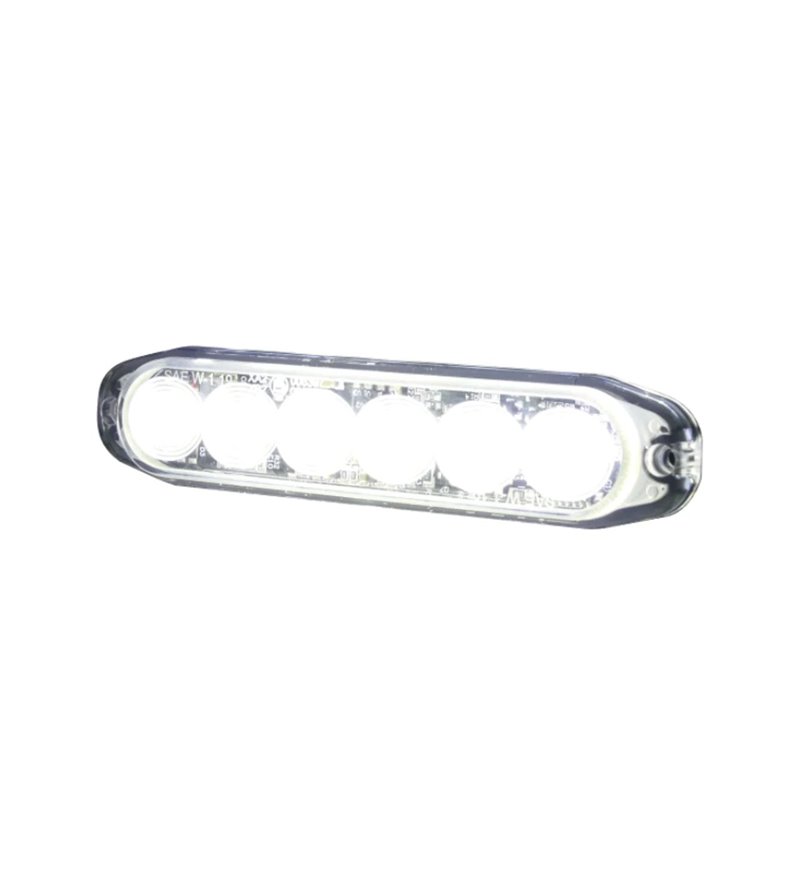 Blixtlampa Extra tunn 6x1W LED Strobe Xenon Vit - 500661 Blixtlampa Extra tunn 6x1W LED Strobe Xenon Vit - 500661