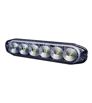 Blixtljus - Ledson - 6-Led - 6 led - 4.6" - 11.8cm - Klar - Supertunn - 20 blixtmönster - Vit - R65 - 12V-24V