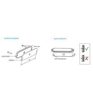 Blixtlampa Extra tunn 6x1W LED Strobe Xenon Vit - 500661