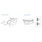 Warning light - Ledson - 6-Led - 6 led - 4.6" - 11.8cm - Clear - Super thin - 20 flash patterns - Amber - R65 - 12V-24V